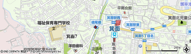 徳尾橋周辺の地図
