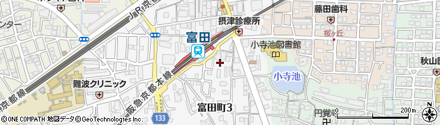 阪急駅前モータープール周辺の地図