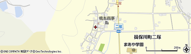 兵庫県たつの市揖保川町二塚74周辺の地図