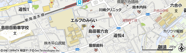 静岡県島田市道悦周辺の地図
