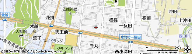 愛知県蒲郡市水竹町千丸94周辺の地図