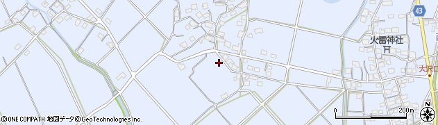 兵庫県加古川市志方町大澤周辺の地図