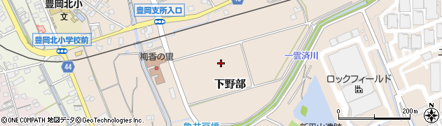 静岡県磐田市下野部周辺の地図