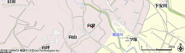 愛知県豊橋市石巻西川町向坪周辺の地図