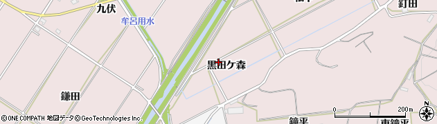 愛知県豊橋市賀茂町（黒田ケ森）周辺の地図