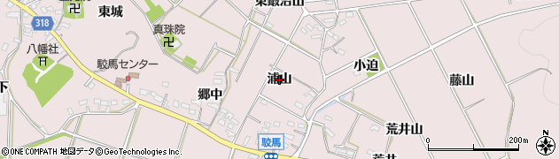 愛知県西尾市吉良町駮馬（浦山）周辺の地図