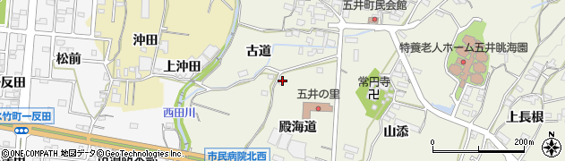愛知県蒲郡市五井町殿海道5周辺の地図