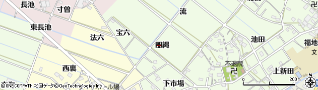愛知県西尾市上道目記町（四縄）周辺の地図