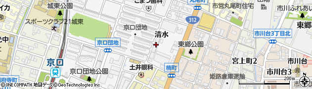 兵庫県姫路市城東町清水6周辺の地図