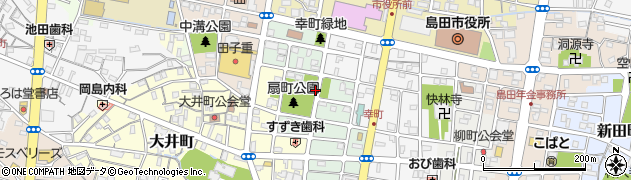 静岡県島田市扇町周辺の地図