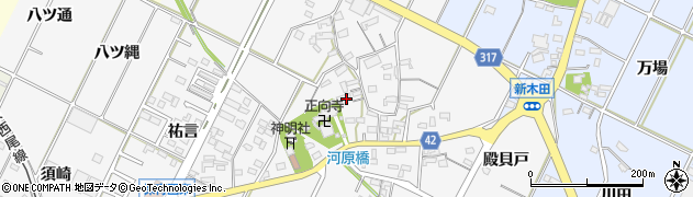 愛知県西尾市吉良町木田（郷中）周辺の地図