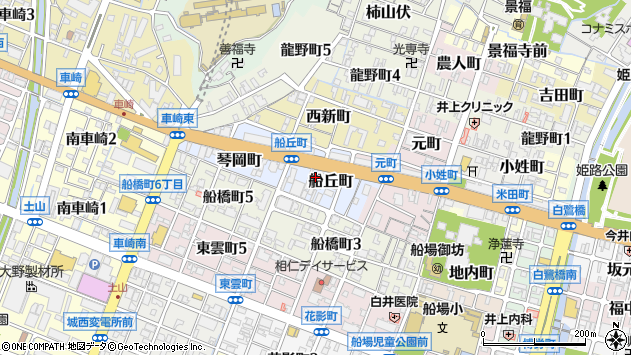 〒670-0034 兵庫県姫路市船丘町の地図