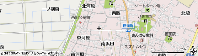 愛知県西尾市巨海町西脇53周辺の地図