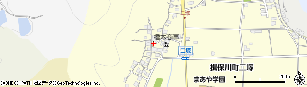 兵庫県たつの市揖保川町二塚周辺の地図