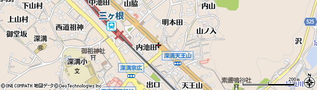 三ケ根駅東周辺の地図