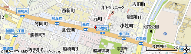 兵庫県姫路市元町周辺の地図