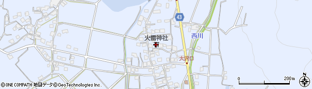火雷神社周辺の地図