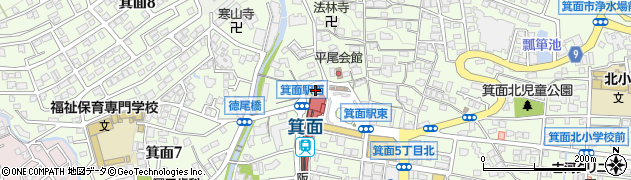 クーズ　コンセルボ阪急箕面店周辺の地図