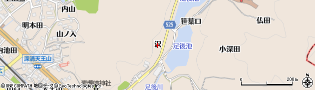 愛知県幸田町（額田郡）深溝（沢）周辺の地図
