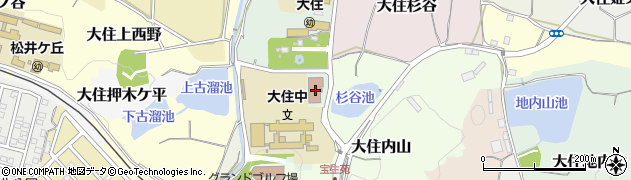 京田辺市立中央図書館　北部分室周辺の地図