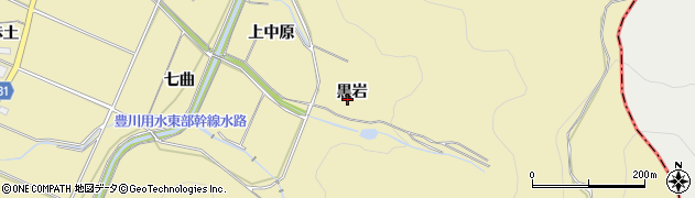 愛知県豊橋市石巻萩平町（黒岩）周辺の地図