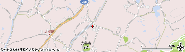 兵庫県神戸市北区淡河町（北僧尾）周辺の地図
