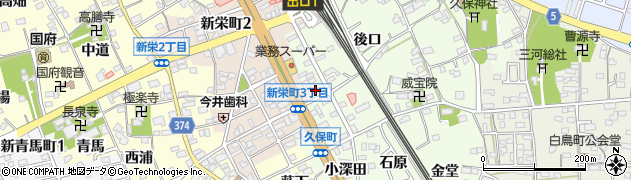 愛知県豊川市久保町棒田14周辺の地図