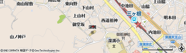 愛知県幸田町（額田郡）深溝（天上坂）周辺の地図