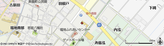 愛知県西尾市斉藤町（大割）周辺の地図