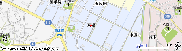 愛知県西尾市吉良町寺嶋（万場）周辺の地図