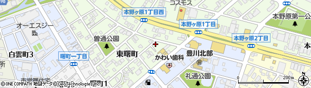 愛知県豊川市東曙町44周辺の地図