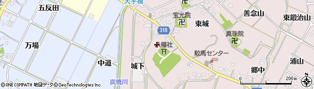 愛知県西尾市吉良町駮馬（城山）周辺の地図