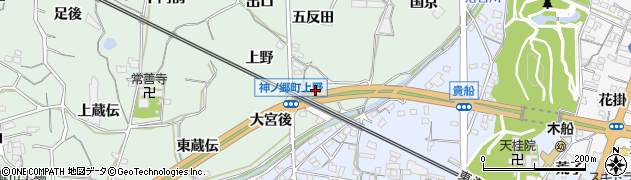 愛知県蒲郡市神ノ郷町大宮後周辺の地図