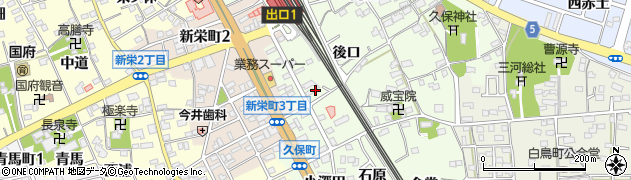 愛知県豊川市久保町棒田周辺の地図