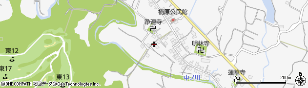 三重県津市芸濃町楠原周辺の地図