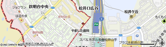 京都府八幡市松井口大谷周辺の地図