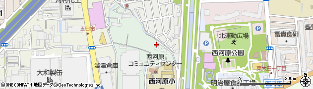 大阪府茨木市西河原北町周辺の地図