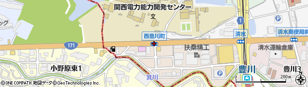 関電学園前周辺の地図