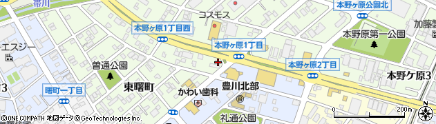 愛知県豊川市東曙町267周辺の地図