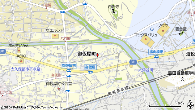 〒427-0053 静岡県島田市御仮屋町の地図