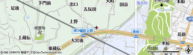 愛知県蒲郡市神ノ郷町下り橋周辺の地図