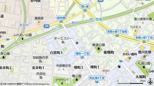 〒442-0018 愛知県豊川市白雲町の地図