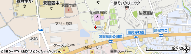 大阪府箕面市外院1丁目周辺の地図