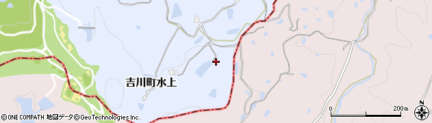 兵庫県三木市吉川町水上1412周辺の地図