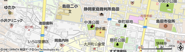 中溝公園周辺の地図