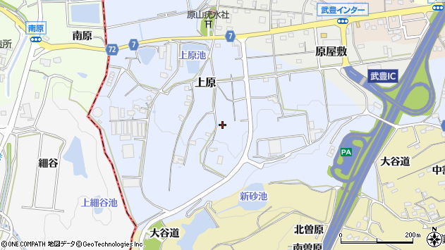 〒470-2376 愛知県知多郡武豊町上原の地図
