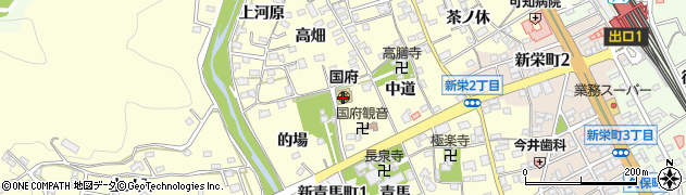 豊川市役所　国府保育園周辺の地図
