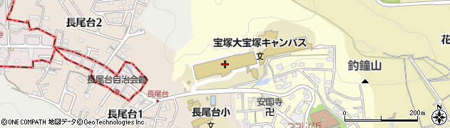 宝塚大学　宝塚キャンパス周辺の地図