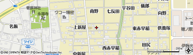 愛知県豊川市市田町（南野）周辺の地図