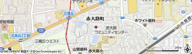 大阪府高槻市赤大路町周辺の地図